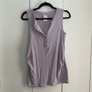 GAP Lavender Henley Sleeveless Tank